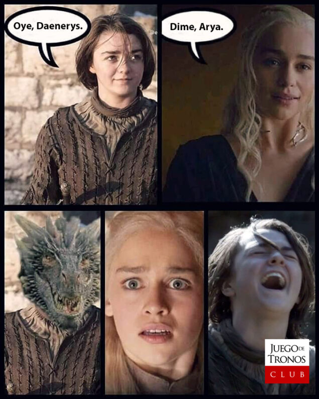 Arya Stark trolleando a Daenerys Targaryen 