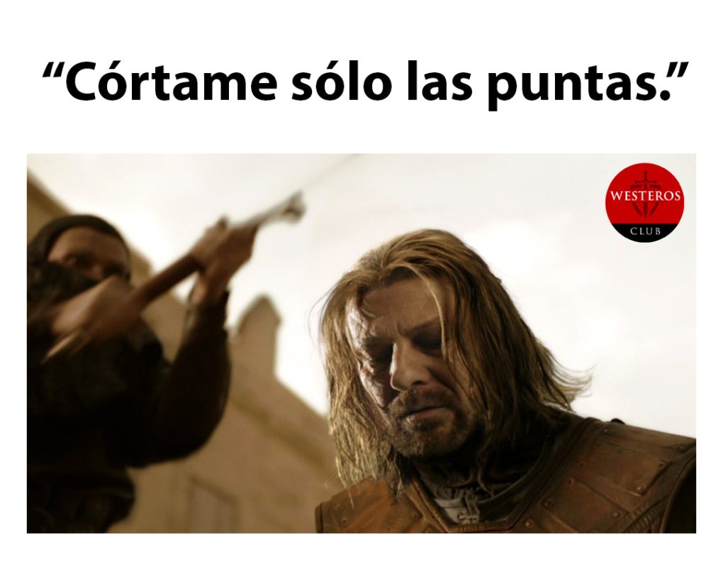 Ned Stark en la barbería