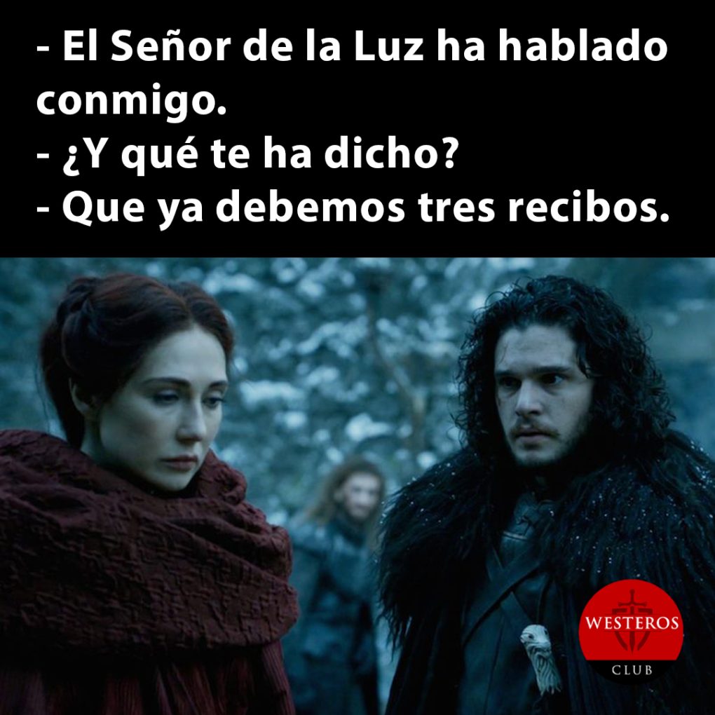 Los recibos del Señor de la Luz