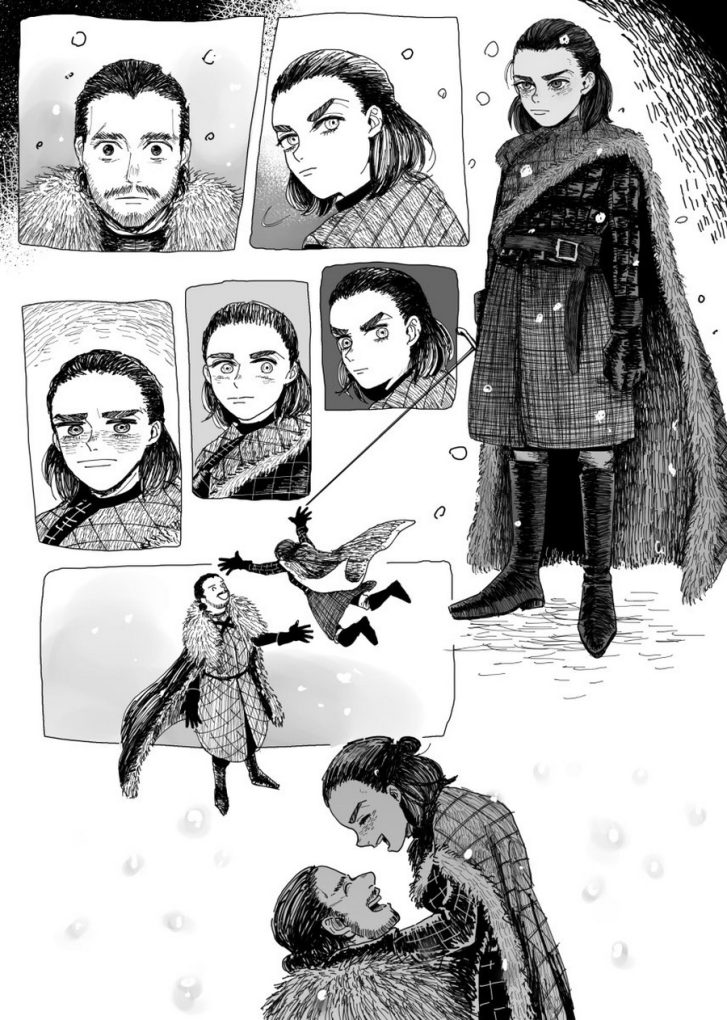 Jon y Arya se reúnen