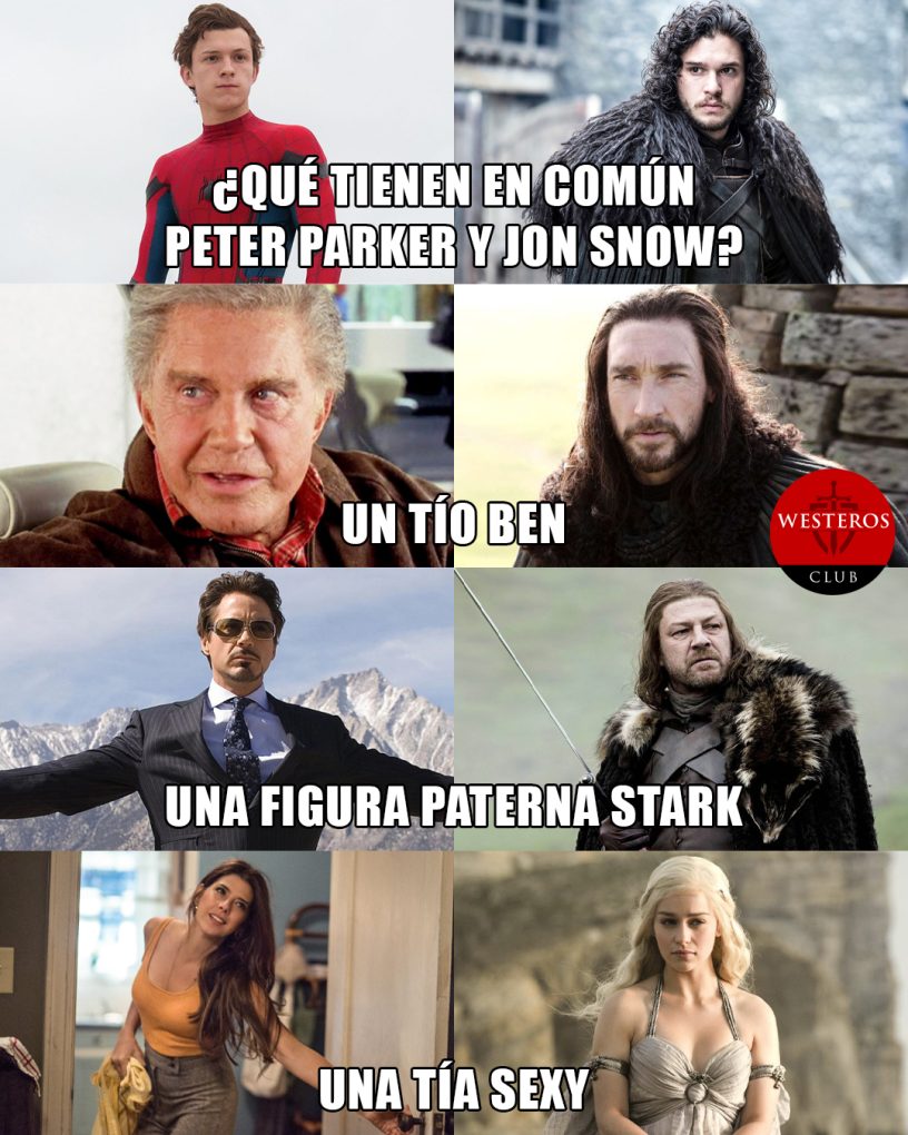 Similitudes entre Peter Parker y Jon Snow