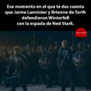 Jaime y Brienne defendiendo Winterfell