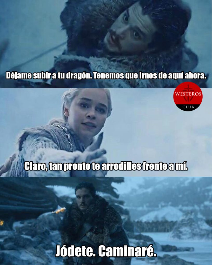 Jon no quiere arrodillarse