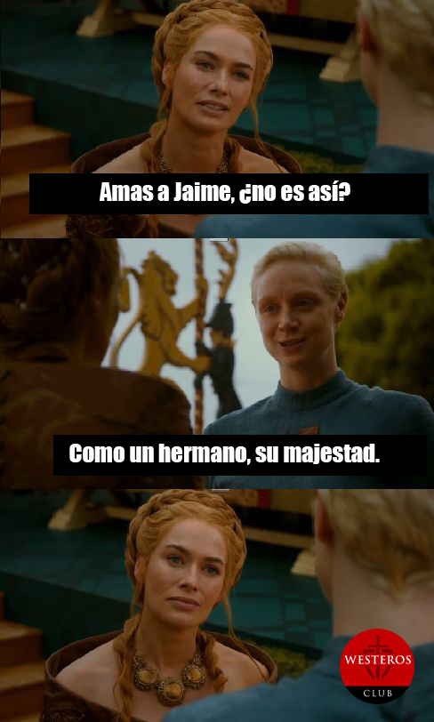 Brienne ama a Jaime como hermano 