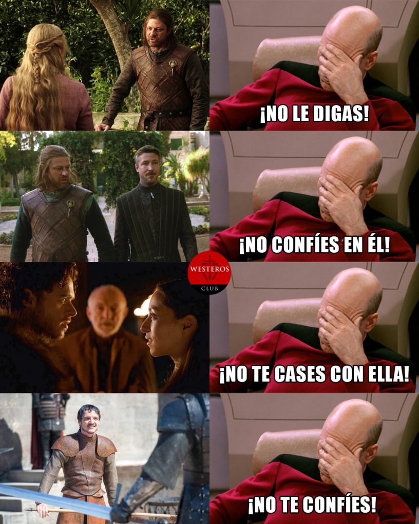 Tratando de que los personajes de GOT no comentan errores