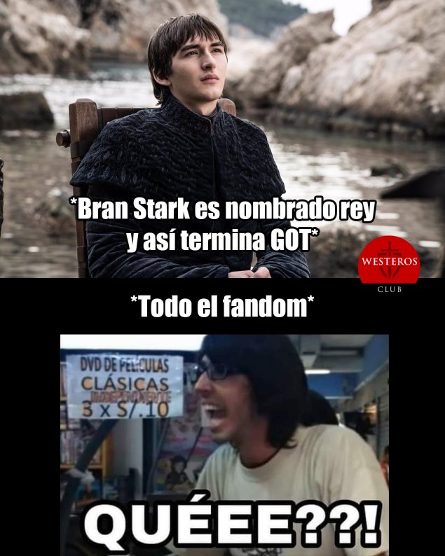 El fandom de GOT cuando Bran es nombrado rey 
