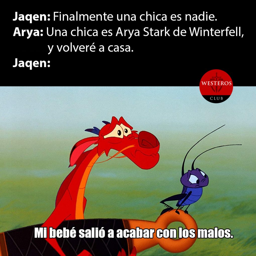 Jaqen H’ghar orgulloso de Arya Star