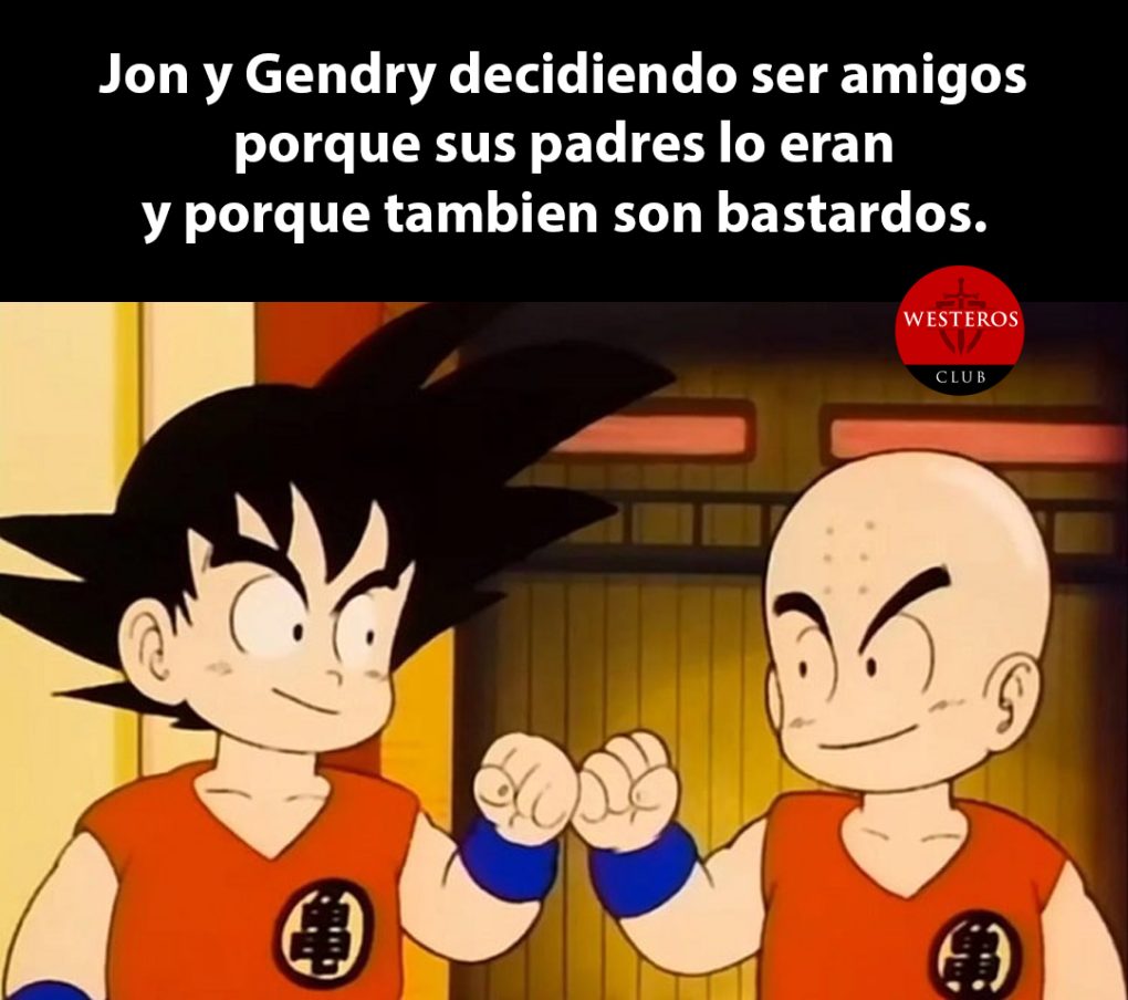 Jon y Gendry son amigos bastardos