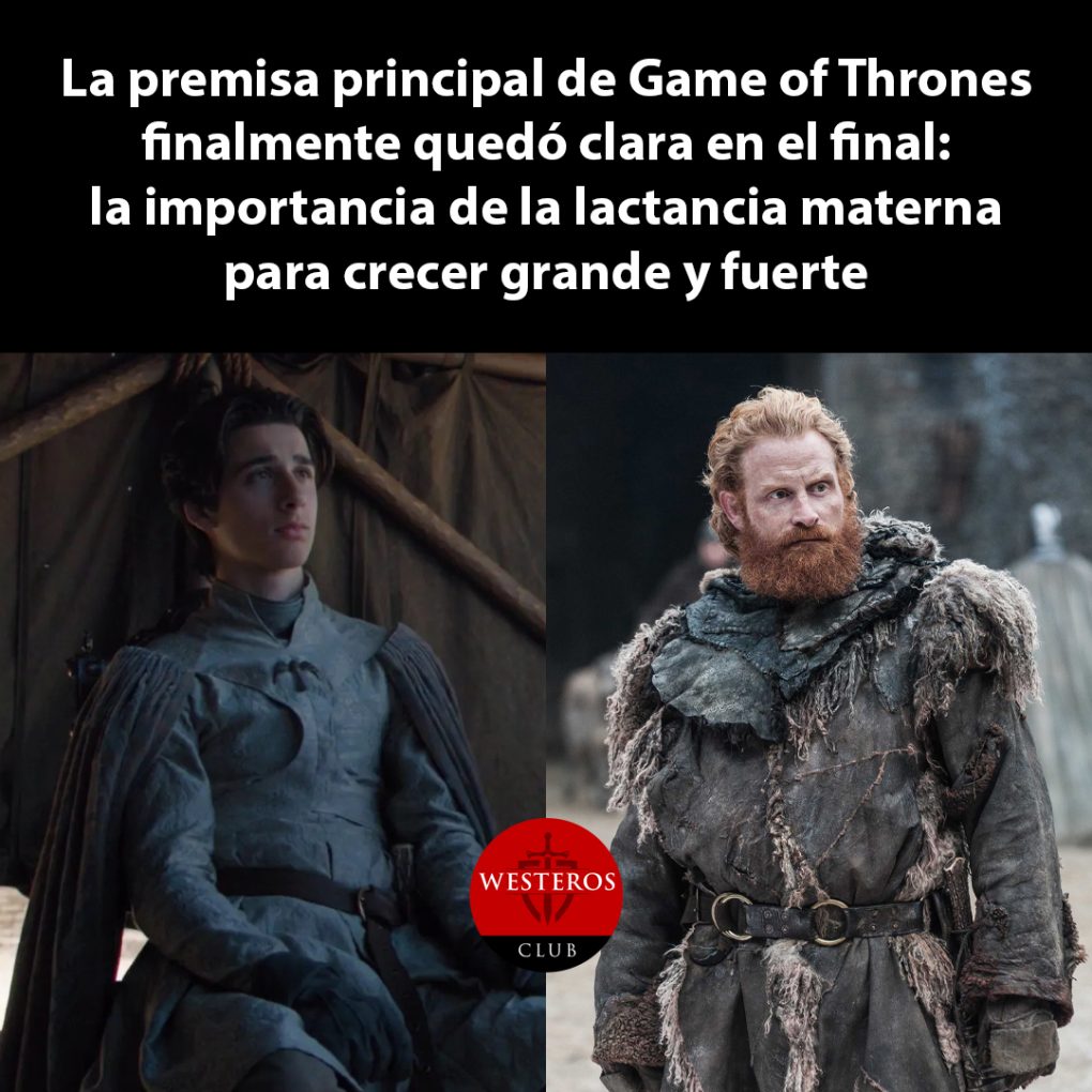 La importancia de la leche materna en Game of Thrones