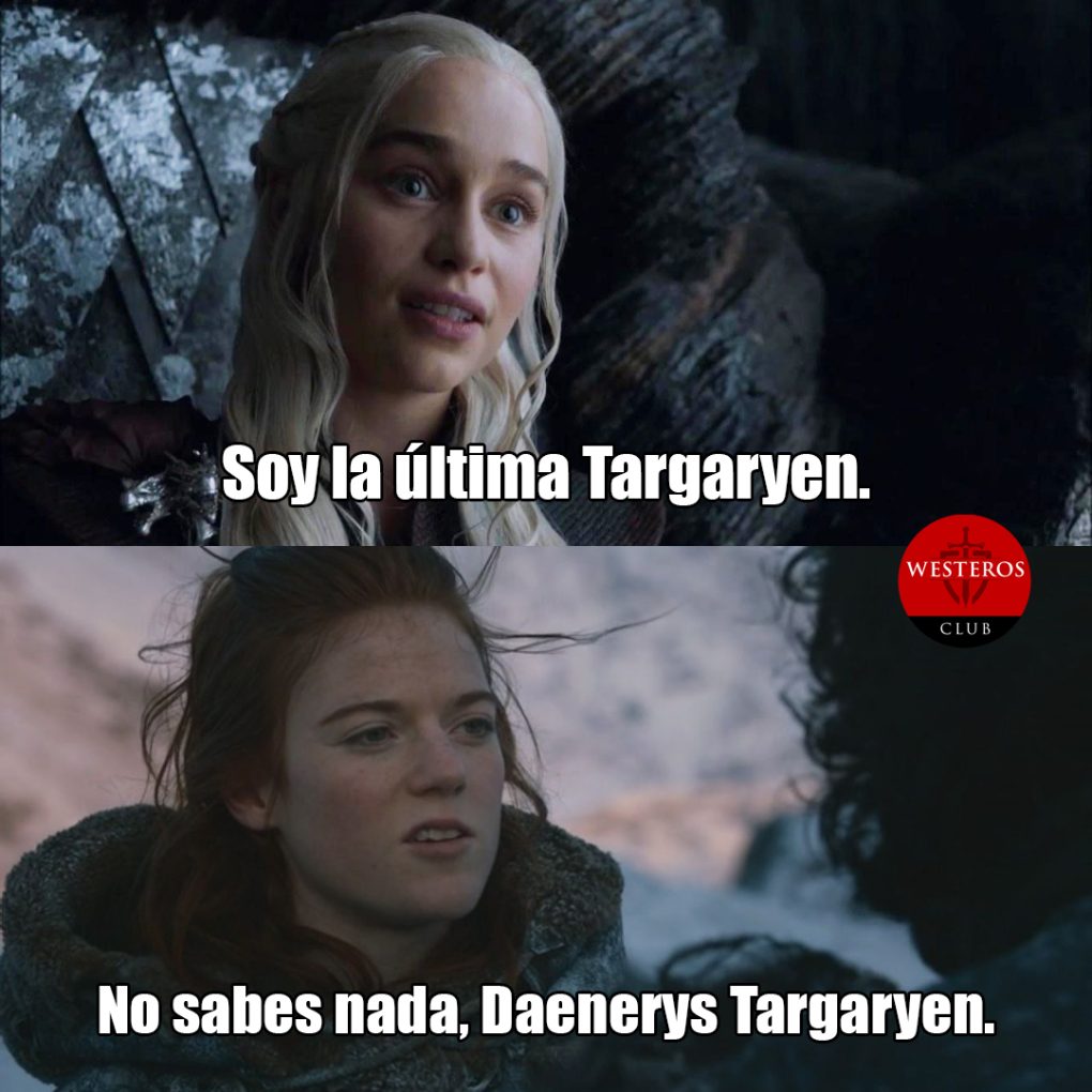 Ygritte diciendo a Daenerys que no sabe nada
