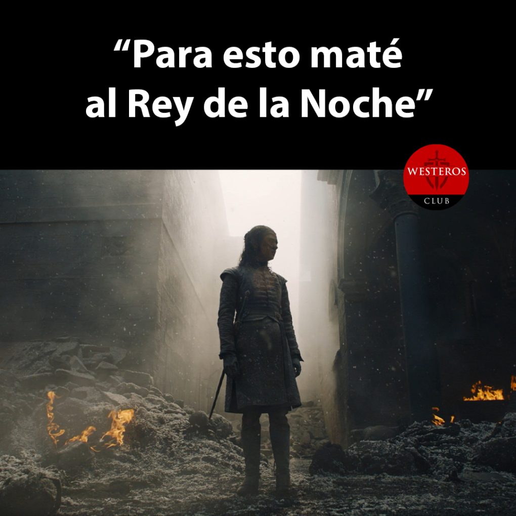 Arya contemplando el desmadre de Daenerys