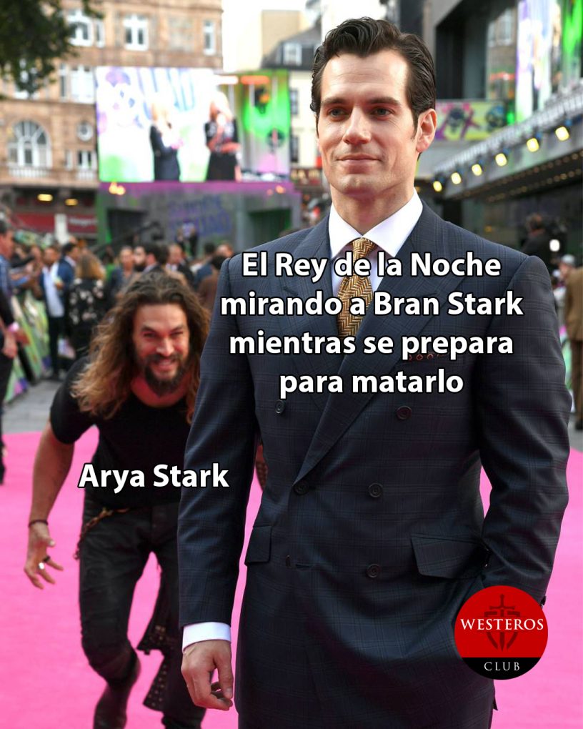 Arya preparándose para lanzarse al Rey de la Noche
