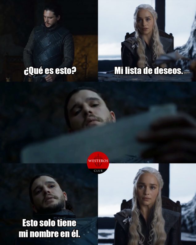 Jon descubre la lista de deseos de Daenerys 