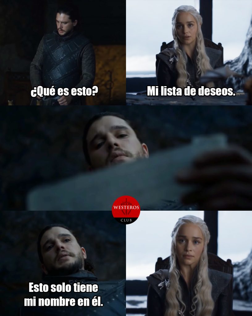 Jon descubre la lista de deseos de Daenerys