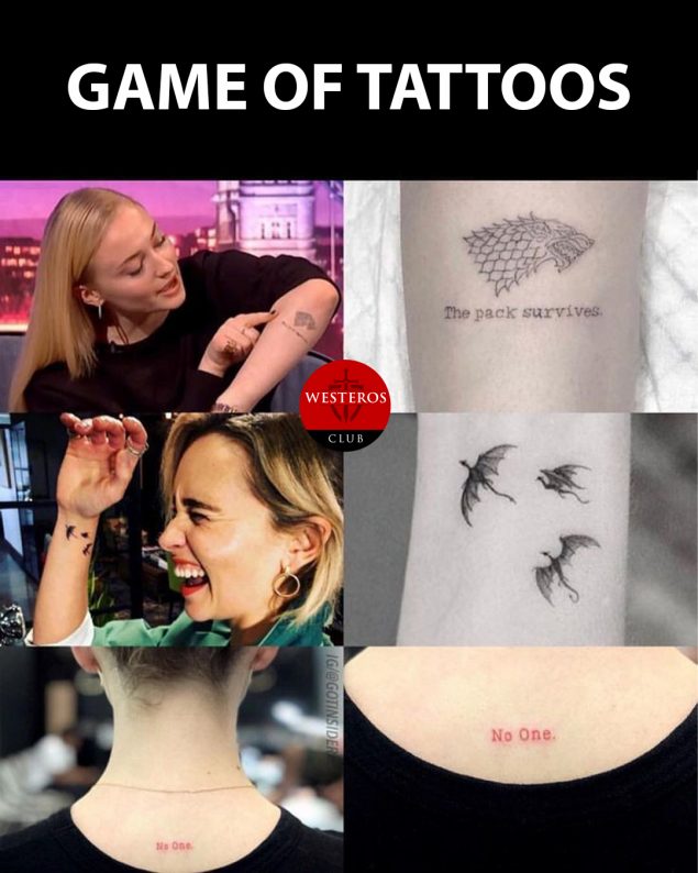 Los tatuajes de las mujeres de Game of Thrones 