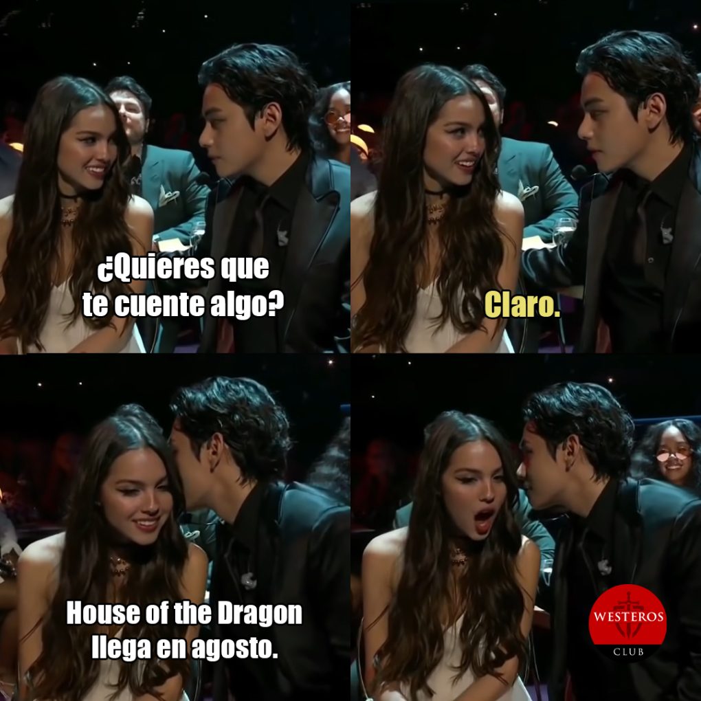 Olivia Rodrigo enterándose del estreno de House of the Dragon