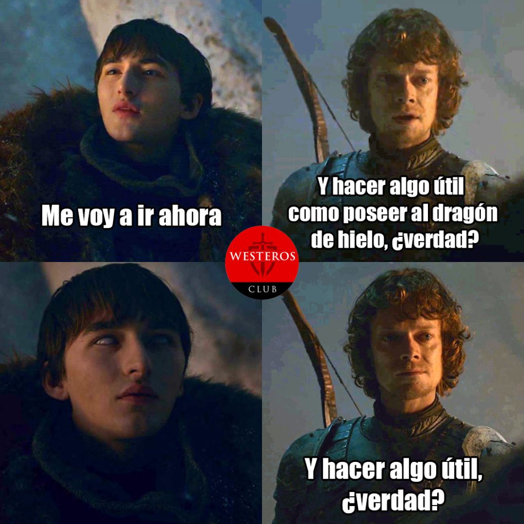 Theon pensando que Bran haría algo útil