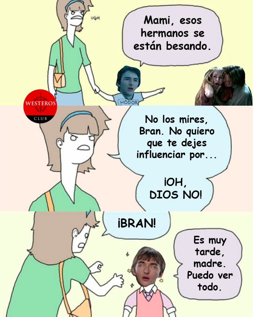 Las consecuencias de Bran por ver a Jaime y Cersei