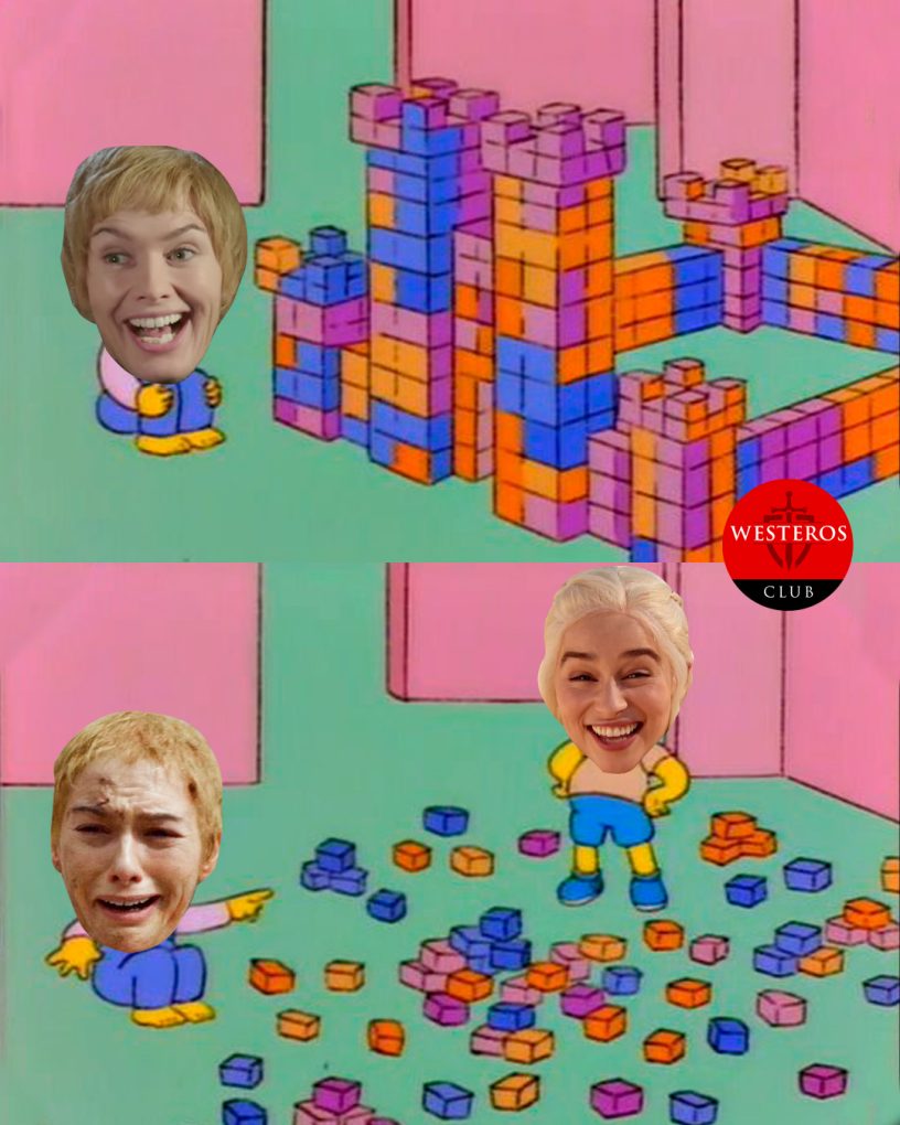 Daenerys destruyendo el castillo de Cersei