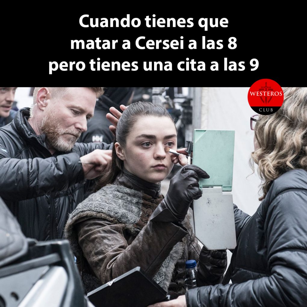 Arya preparándose para la cacería y para una cita