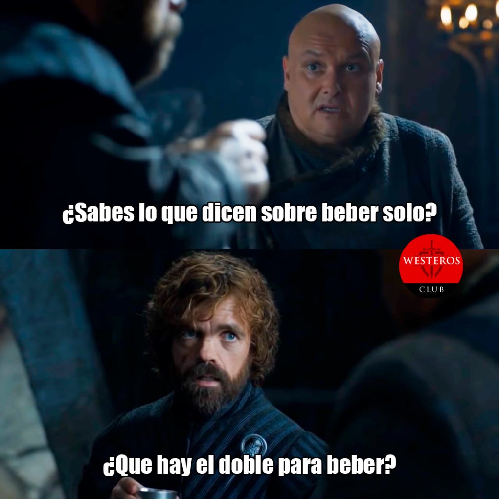 Tyrion justificando su relación con el vino