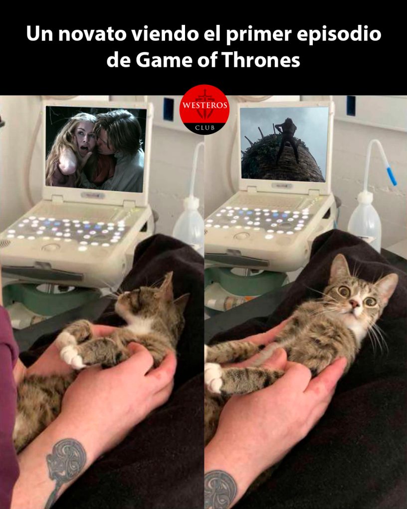 Un novato viendo el primer episodio de GOT