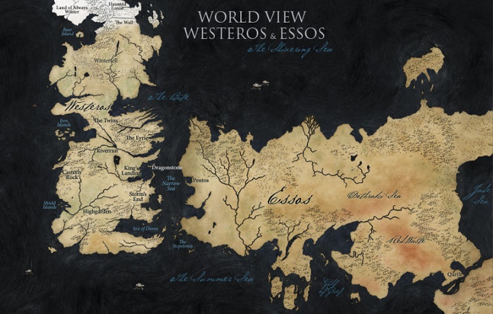 Que distancias hay entre los diversos territorios de Westeros